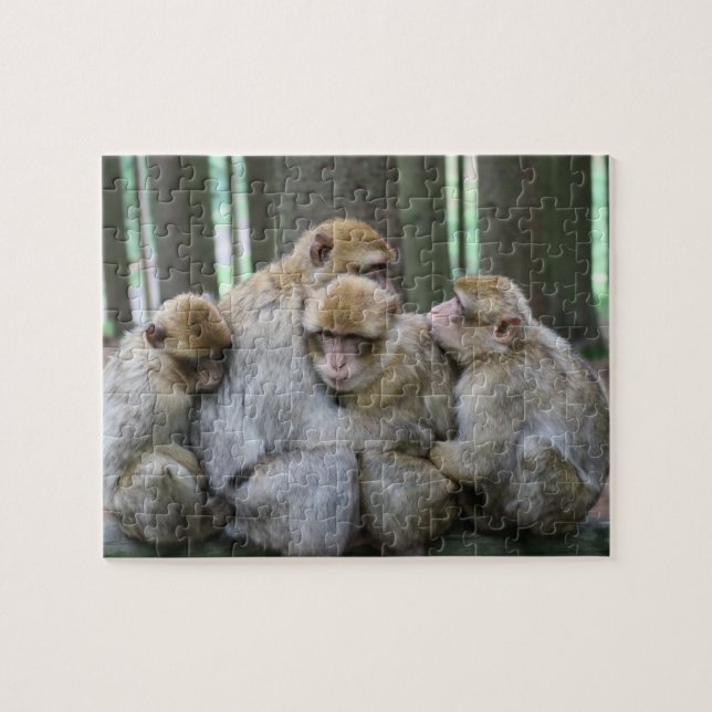 Ape Group Hug Jigsaw Puzzle (Horizontal)