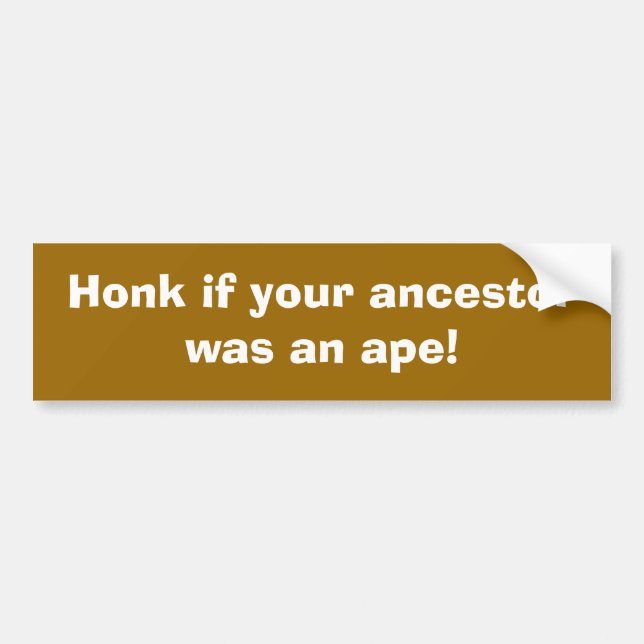 Ape Honk Bumper Sticker (Front)