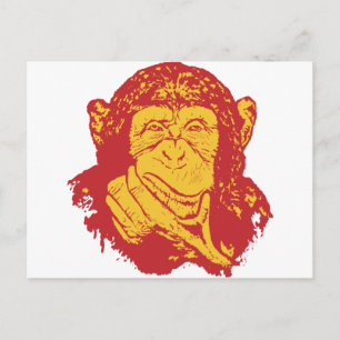 Ape In Deep Thoughts Postcard