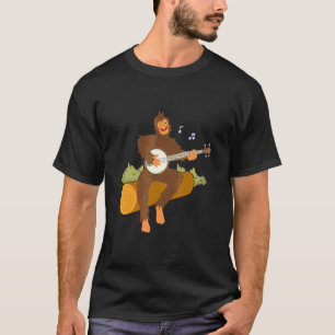 Ape Monkey Playing Banjos Music Strings Instrument T-Shirt