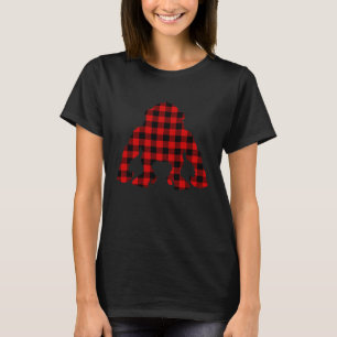 Ape Red Buffalo Plaid Monkeys Matching Family PJ T-Shirt