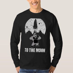 Ape To The Moon  Crypto Coin Rocket Crypto Nft T-Shirt