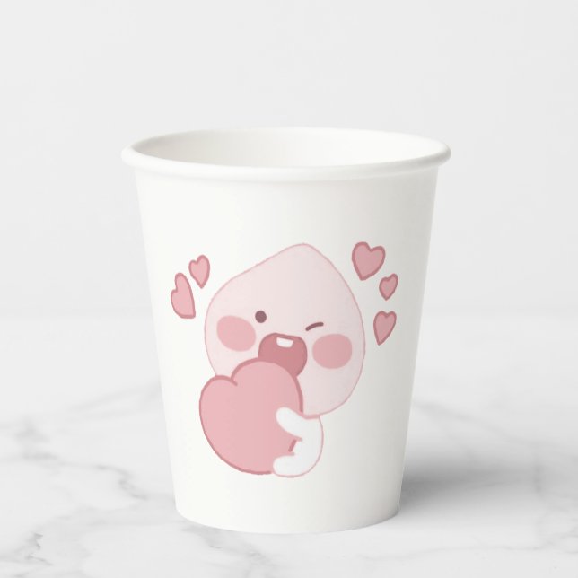 Apeach kakao friendss paper cups (Front)