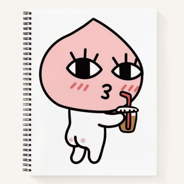Apeach with Iced Coffee Notebook (Front)