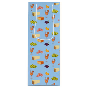 Aperol and Cheese Pattern Wine Gift Bag