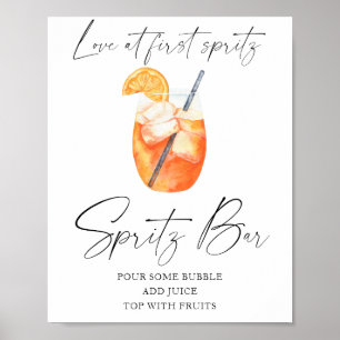 Aperol bridal shower - spritz bar poster