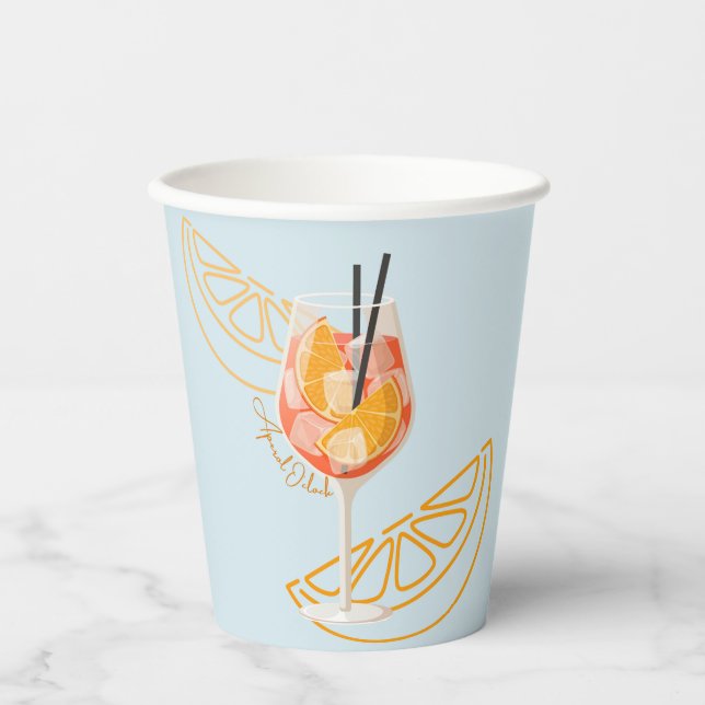  Aperol O'Clock Paper Cups (Front)