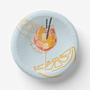 Aperol O'Clock Paper Plate