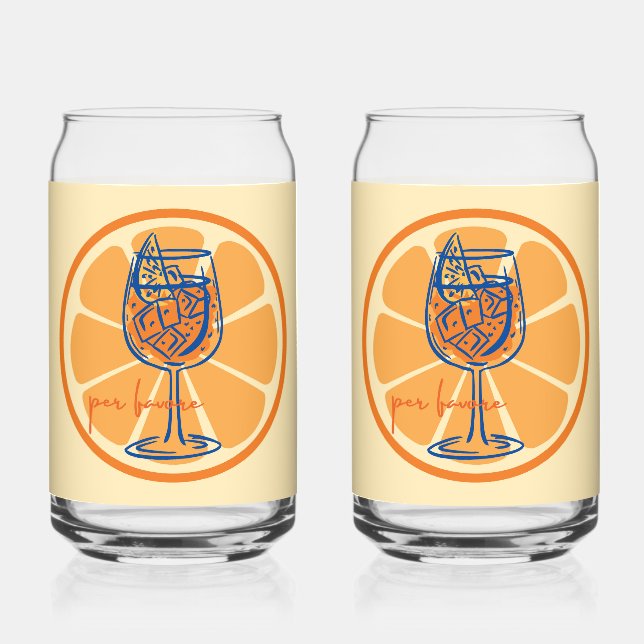 Aperol Per Favore Can Glass (Front)