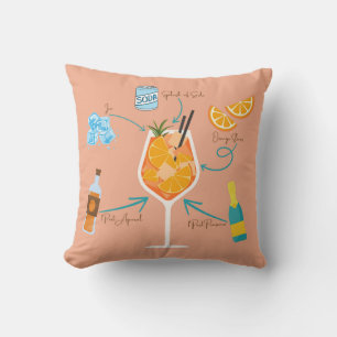 Aperol Recipe Cushion