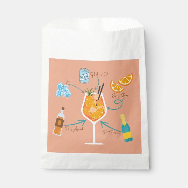  Aperol Recipe Favour Bags (Front)