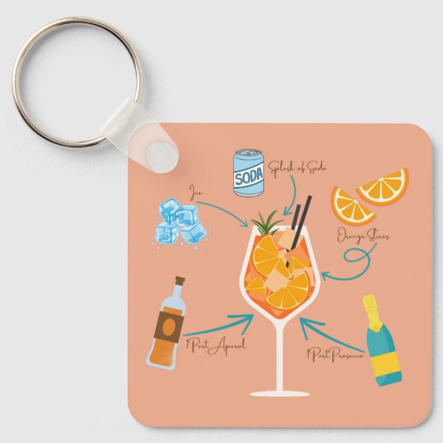  Aperol Recipe Key Ring (Front)