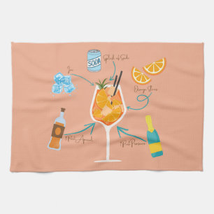 Aperol Recipe Tea Towel