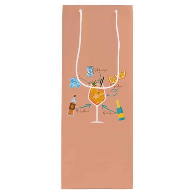 Aperol Recipe Wine Gift Bag (Front)