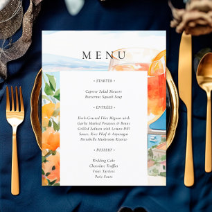 Aperol Spritz Amalfi Italy Bridal Shower Menu