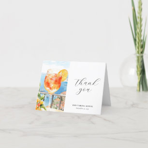 Aperol Spritz Amalfi Italy Bridal Shower Thank You Card
