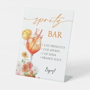 Aperol Spritz Bar Pedestal Sign