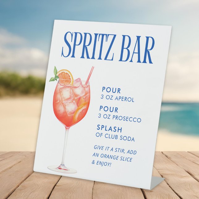 Aperol Spritz Bar Pedestal Sign (Creator Uploaded)