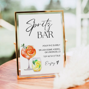 Aperol Spritz Bar Sign, Spritz Cocktail Print