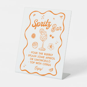 Aperol Spritz Bar, Spritz Cocktail Pedestal Sign