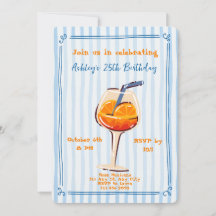 Aperol Spritz Birthday Invitation