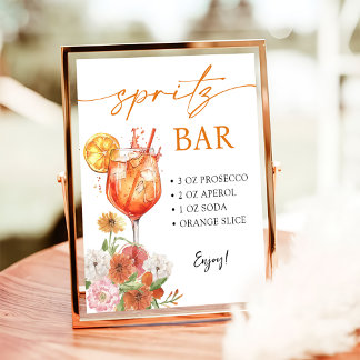 Aperol Spritz Bridal Shower Bar Sign