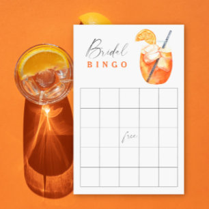 Aperol Spritz Bridal shower bingo game