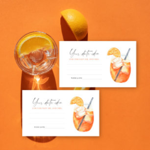 Aperol Spritz Bridal shower Date night ideas  Enclosure Card