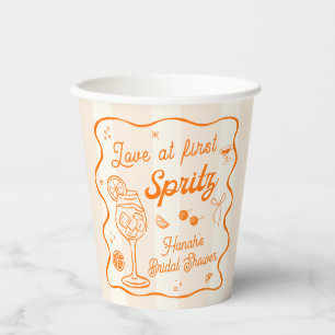 Aperol Spritz Bridal Shower Paper Cups