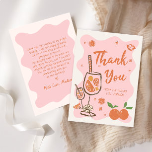 Aperol Spritz Bridal Shower Thank You Card
