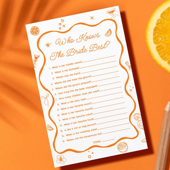 Aperol Spritz Bridal Shower Who Knows Bride Best (Creator Uploaded)