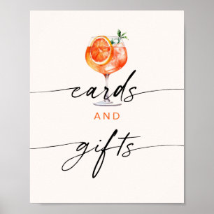 Aperol Spritz Cards & Gifts Bridal Shower  Poster