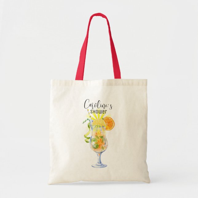 Aperol Spritz Cocktail Italian Style Bridal Shower Tote Bag (Front)