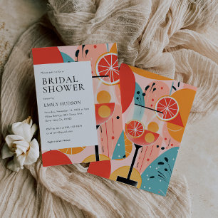 Aperol Spritz Colourful Bridal Shower Invitation