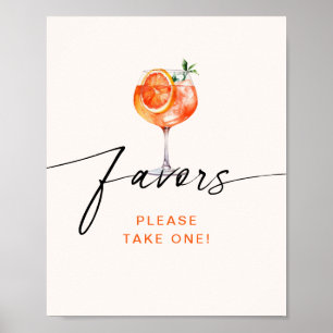 Aperol Spritz Favours Bridal Shower  Poster
