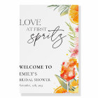 Aperol Spritz Floral Bridal Shower Welcome Sign