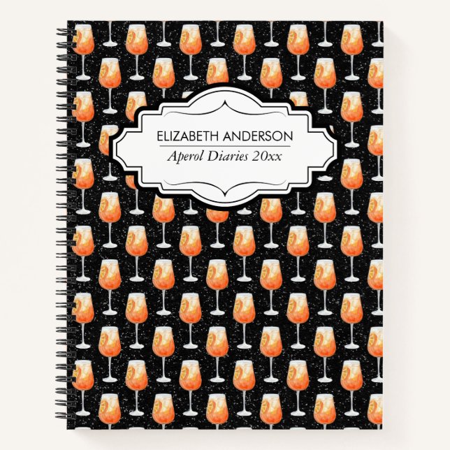 Aperol Spritz Pattern - Aperol Diaries  Notebook (Front)