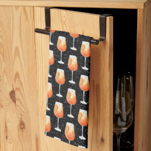 Aperol Spritz Pattern Tea Towel