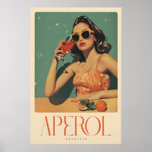 Aperol Spritz Retro Giclée Print Classic Cocktail
