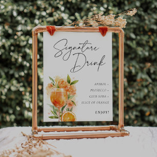 Aperol Spritz Sign Signature Drink Bridal Shower