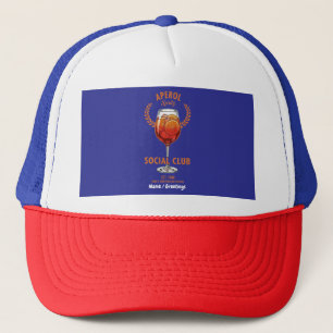 Aperol Spritz Social Club Funny Cute Drinks Design Trucker Hat