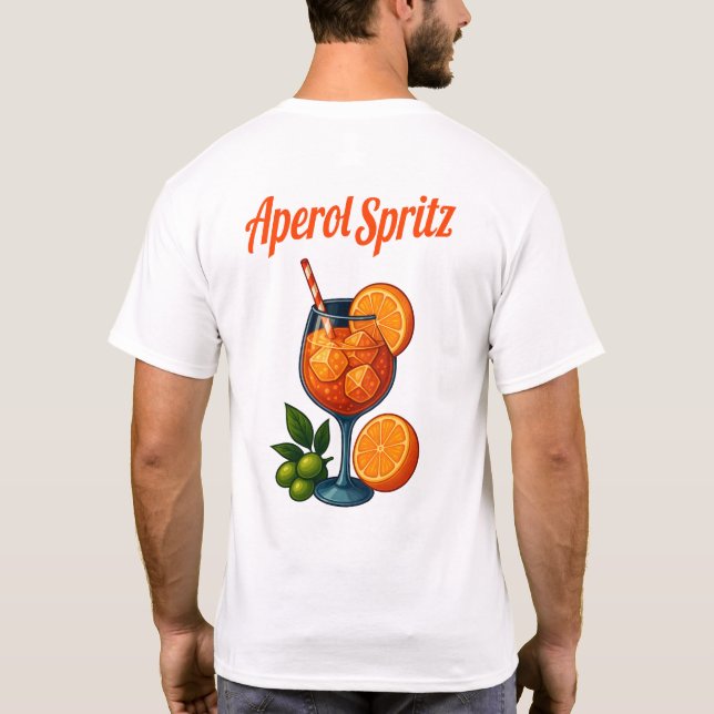 Aperol Spritz T-Shirt – Retro Italian Cocktail (Back)