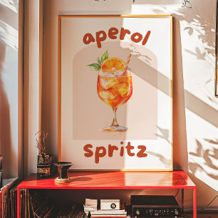 Aperol Spritz   Trendy Wall Art   Minimal Poster