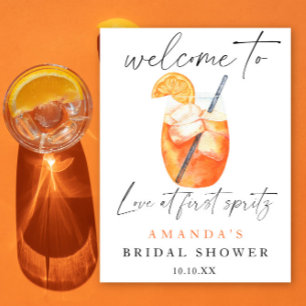 Aperol Spritz Welcome bridal shower party Poster