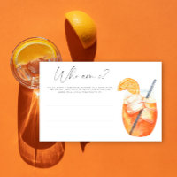 Aperol spritz - Who am I bridal shower game