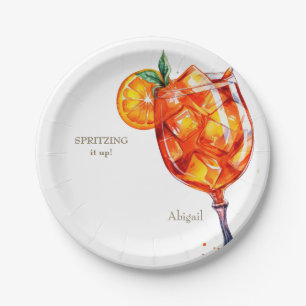 Aperol Spritzing it Up! Bridal Shower Paper Plate