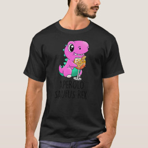 APEROLO SAUFUS REX Dinosaur Tyranno Vino Cocktail T-Shirt
