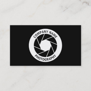 Aperture Circle - Black Business Card