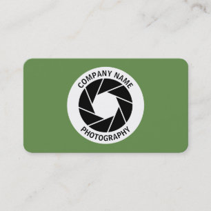 Aperture Circle - Moss Green Business Card