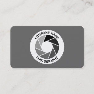 Aperture Circle - Tonal Shades - Grey #666666 Business Card